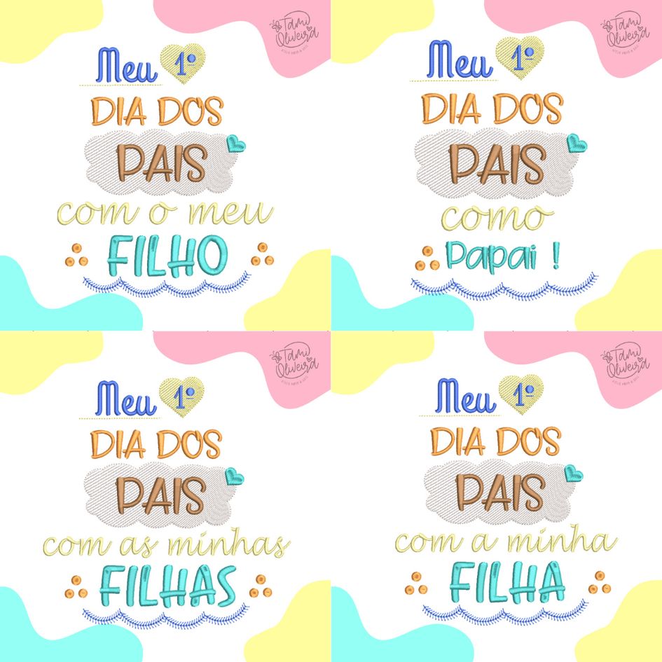 Matrizes de Bordado - Coleção dia dos Pais