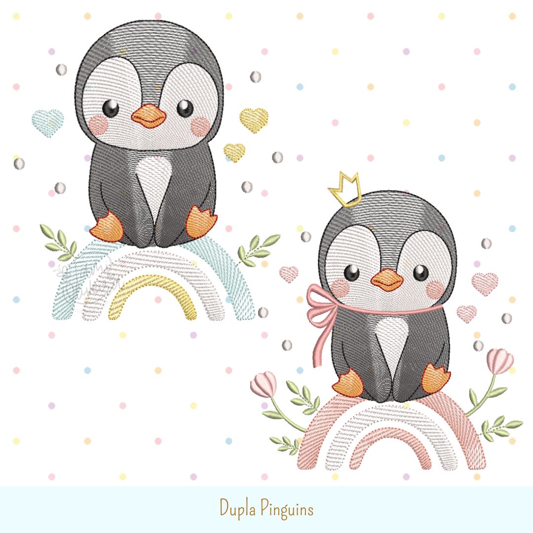 Matrizes de Bordado - Dupla Pinguins