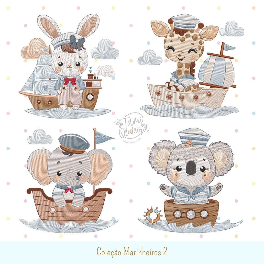Matrizes de Bordados - Marinheiros Parte 2