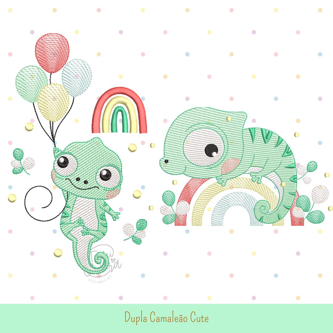 Matrizes de Bordados - Dupla Camaleão