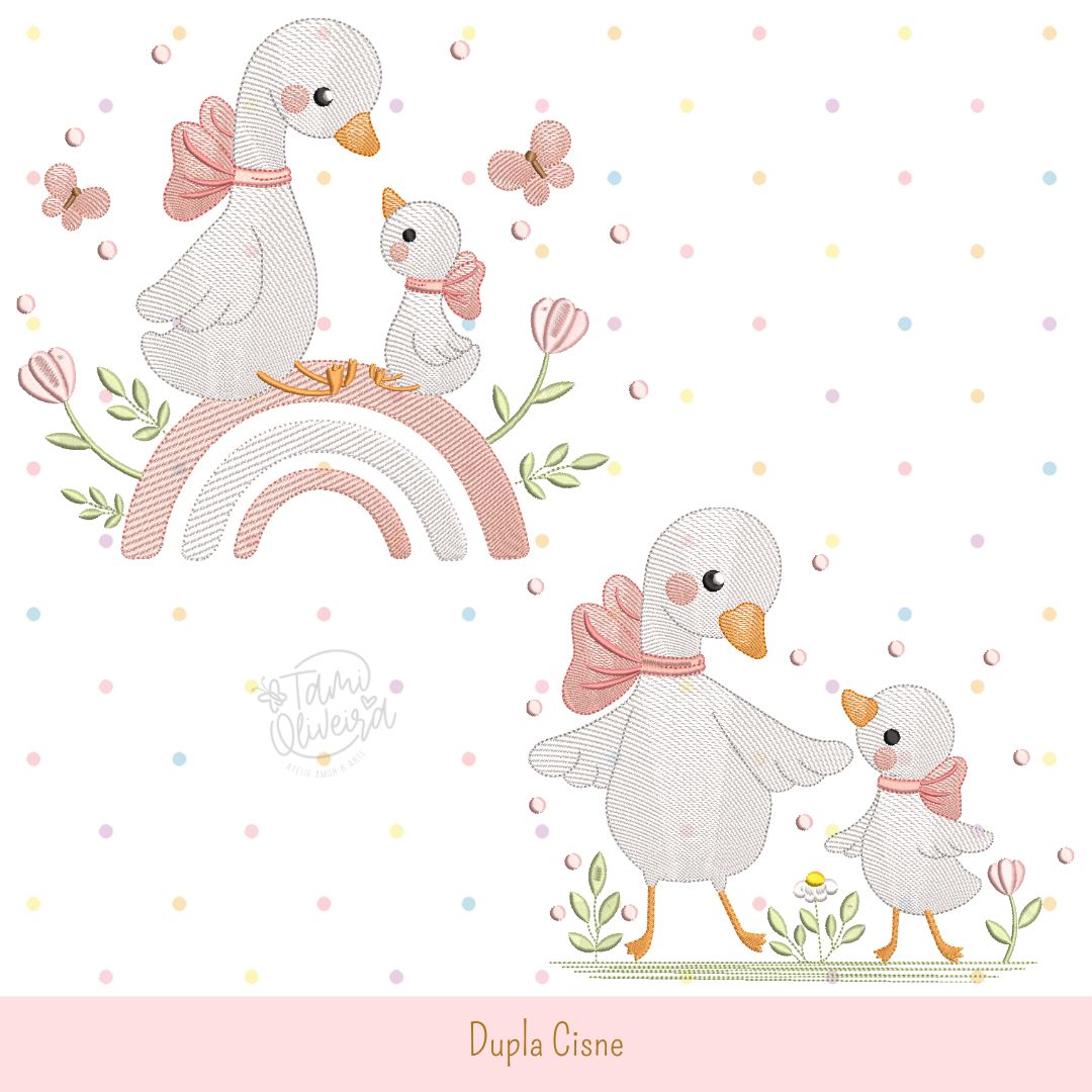 Matrizes de Bordados - Dupla Cisne