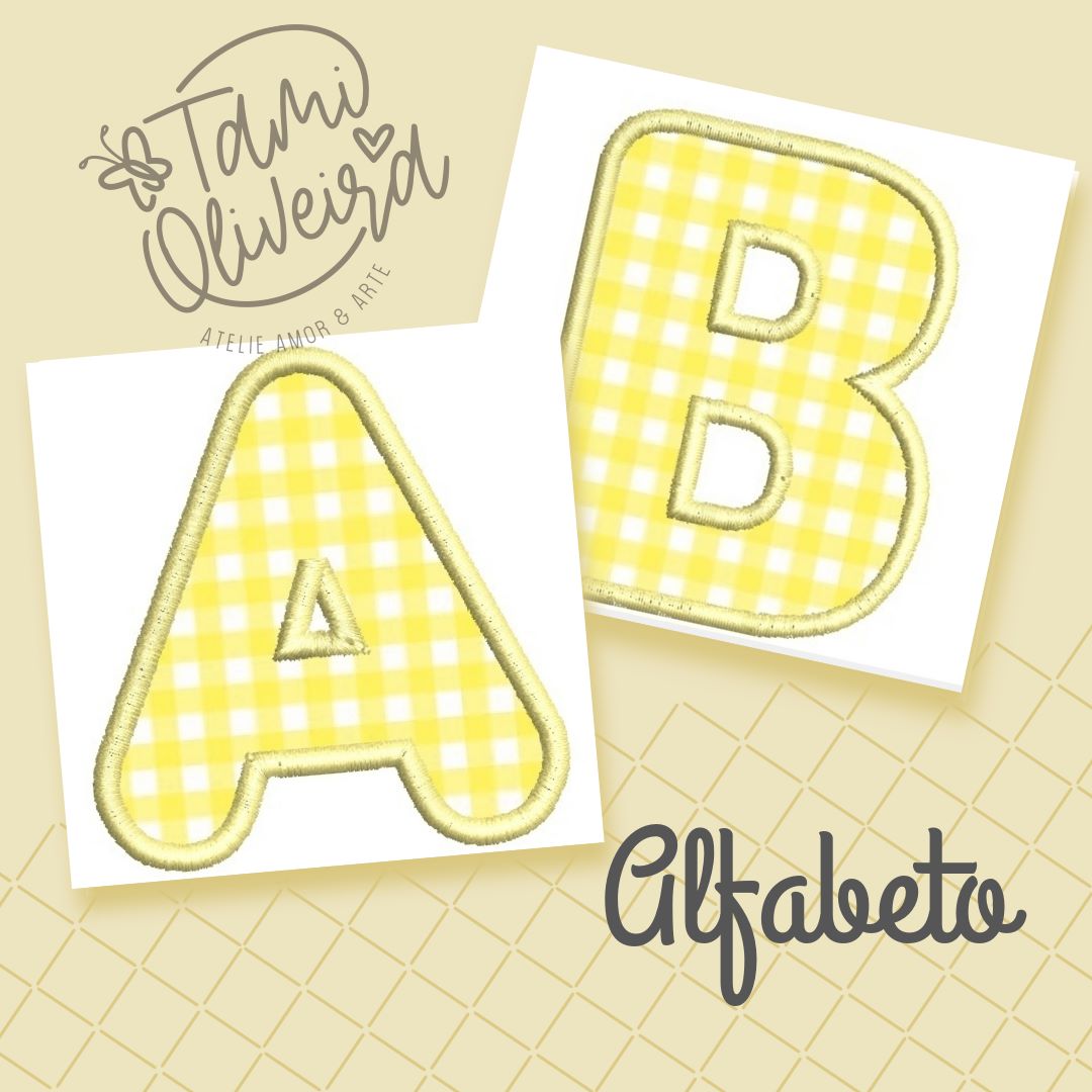 Matrizes de Bordado - Alfabeto Aplique
