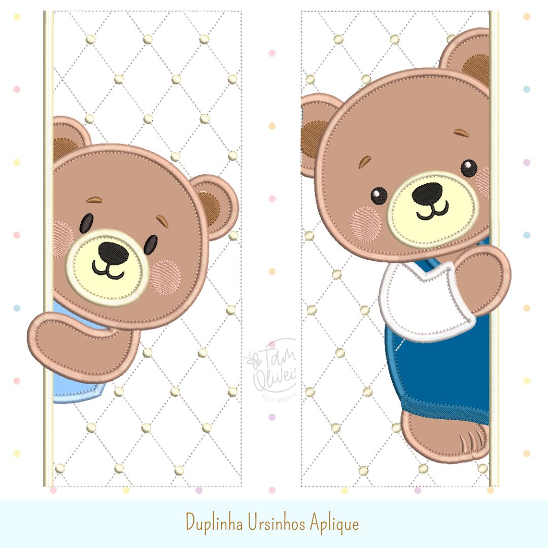 Matrizes de Bordados - Dupla Ursinhos Aplique