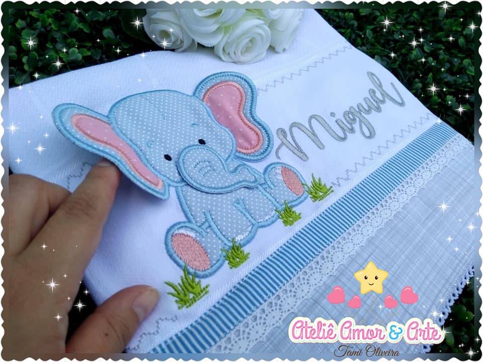 Matriz de bordado - Elefantinho 3D