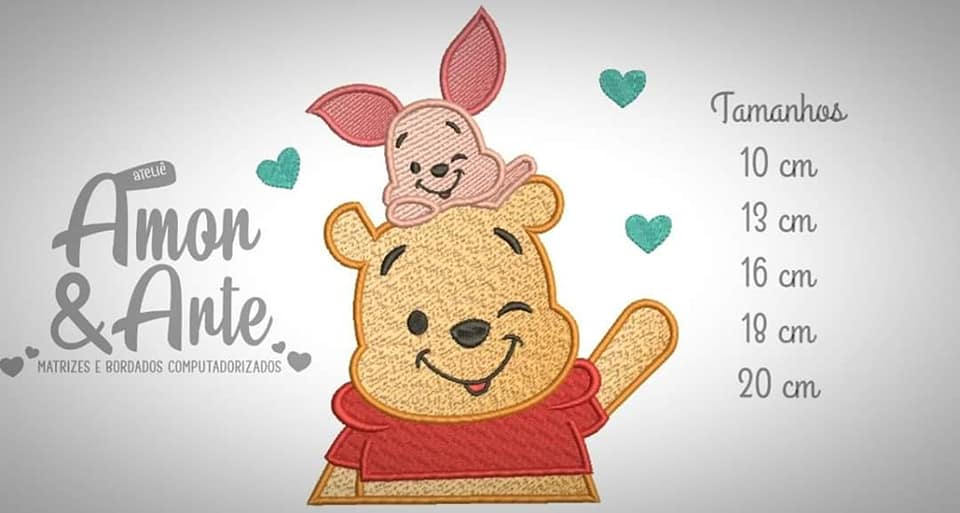 Matrizes de Bordado - Trio Pooh