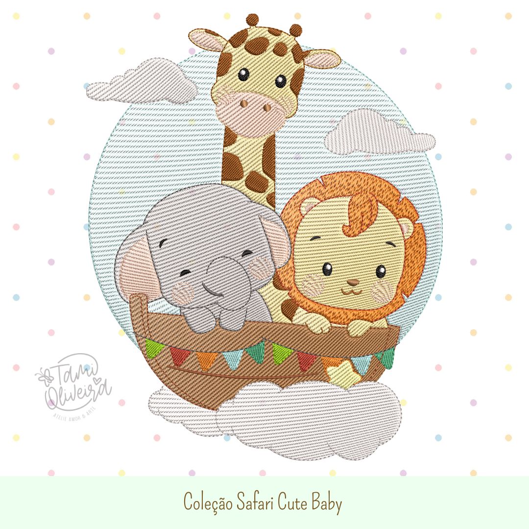 Matrizes de Bordado - Coleção Safari Cute Baby