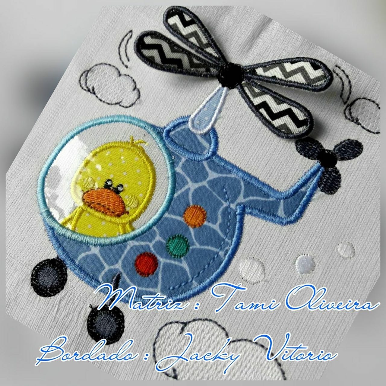 Matrizes de Bordado - helicóptero Menino e Menina