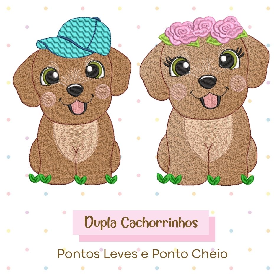 Matrizes de Bordado - Dupla Cachorrinhos