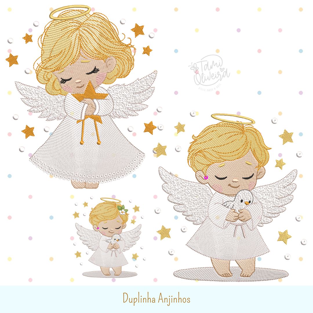 Matrizes de Bordados - Dupla Anjinhos