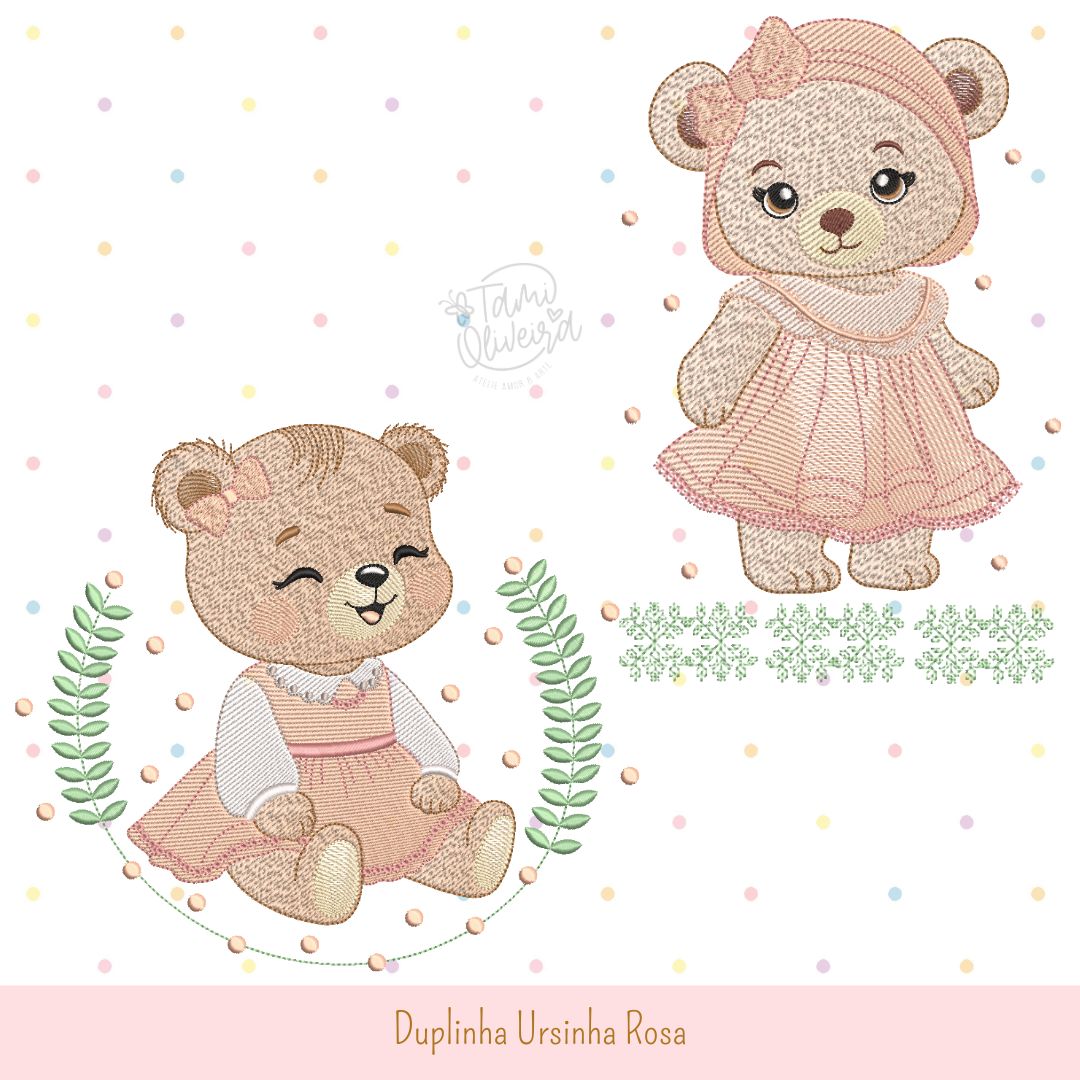 Matrizes de Bordados - Dupla Ursinhas