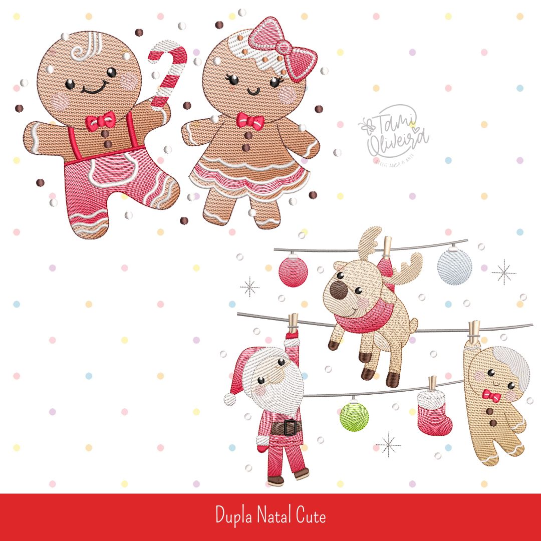 Matrizes de Bordados - Dupla Natal Cute