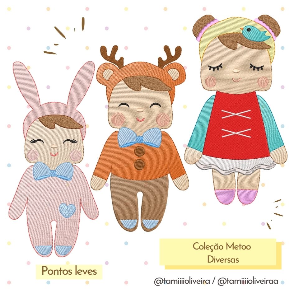 Matrizes de Bordado - Coleção Metoo Diversas