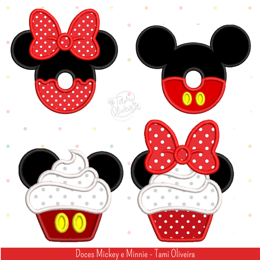 Matrizes de Bordado - Doces Mickey e Minnie