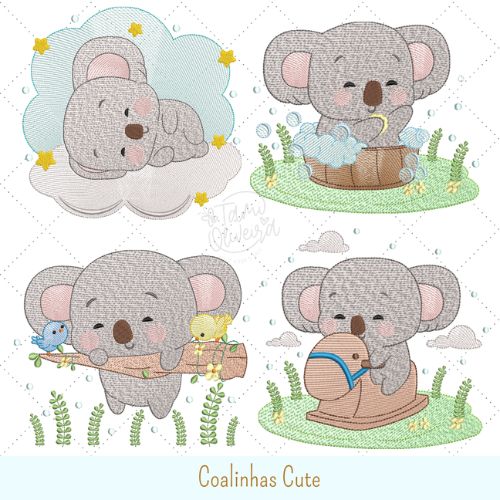 Matrizes de Bordado - Quarteto Coalinha Cute