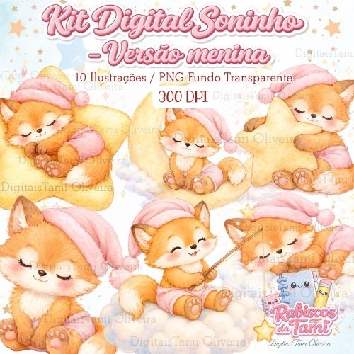 Kit Digital - Coleção Soninho Versão Menina
