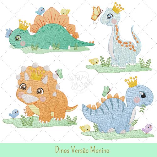 Matrizes de Bordados - Quarteto Dinos Menino