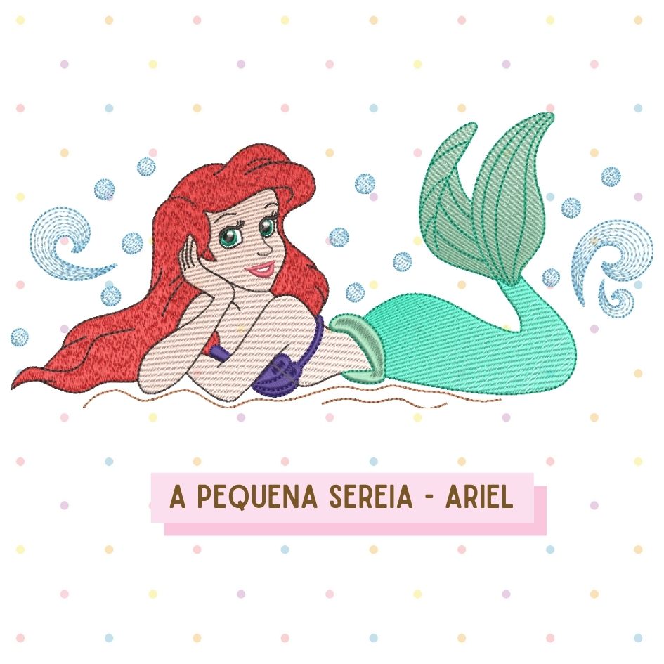 MAtrizes de Bordado - Pequena Sereia Ariel