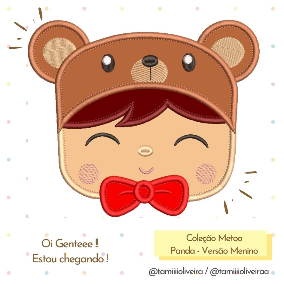 Matrizes de Bordado - Menino Urso