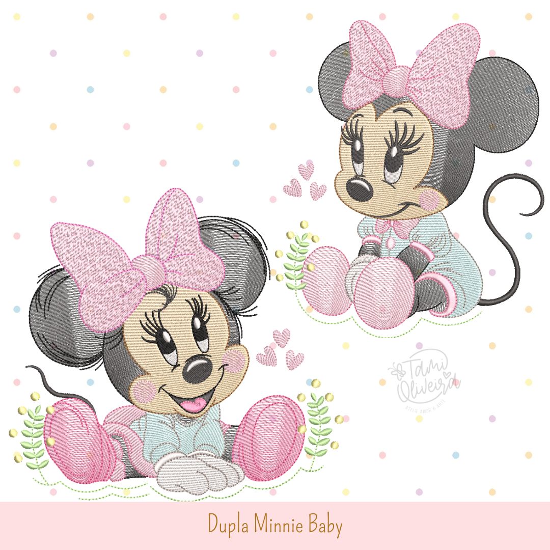 Matrizes de Bordado - Dupla Minnie Baby