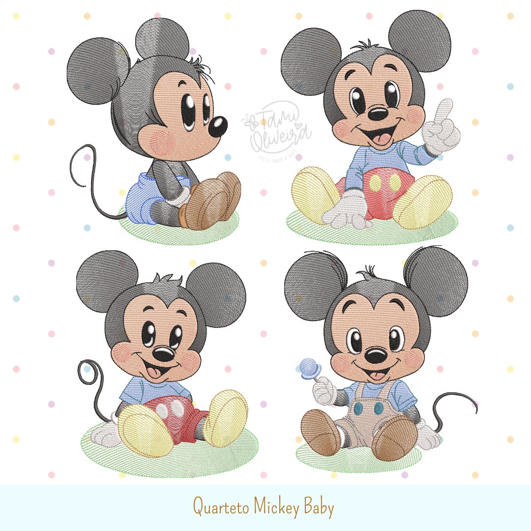 Matrizes de Bordado - Quarteto Mickey Baby
