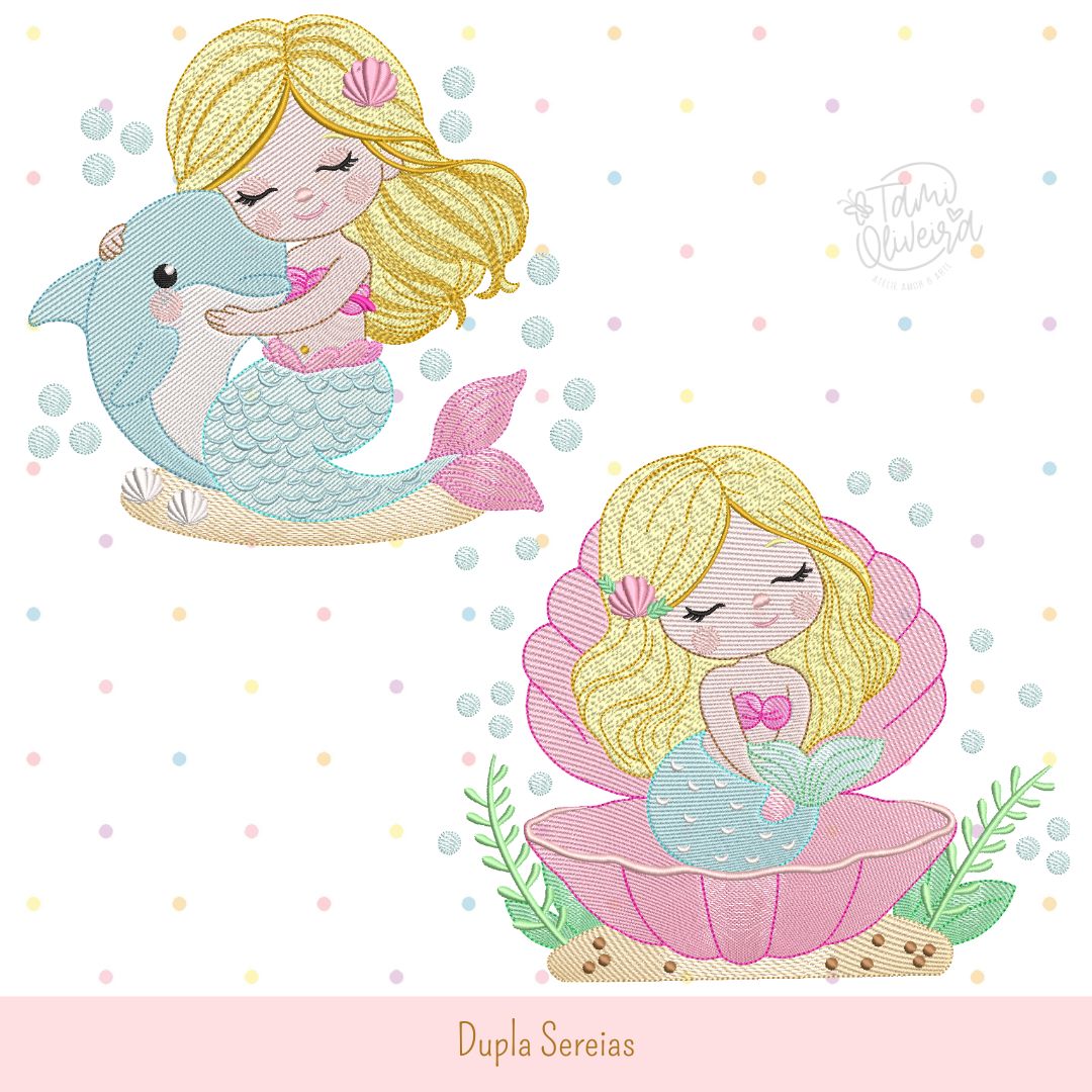 Matrizes de Bordados - Dupla Sereia