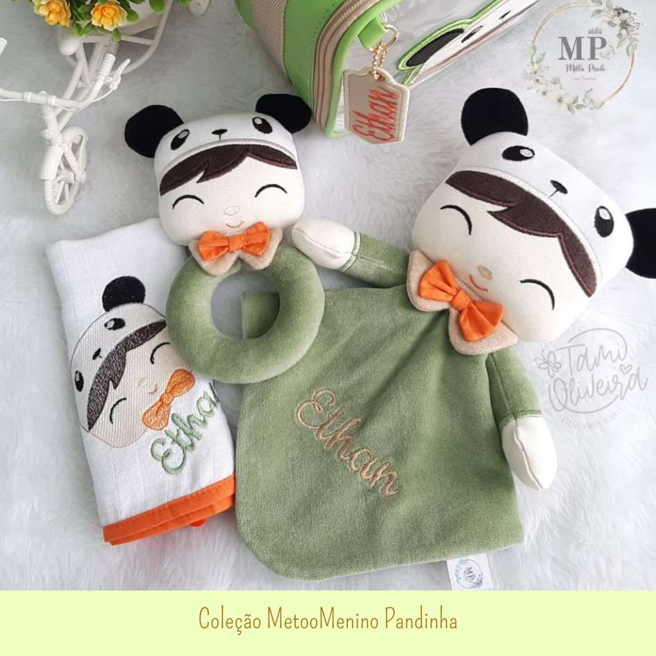 Matrizes de Bordado - Menino Panda