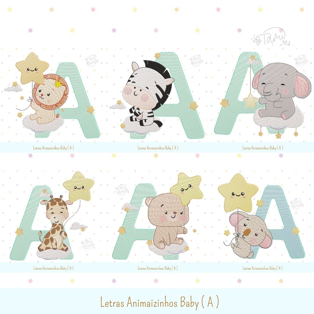 Matrizes de Bordado -  Coleção Letra A