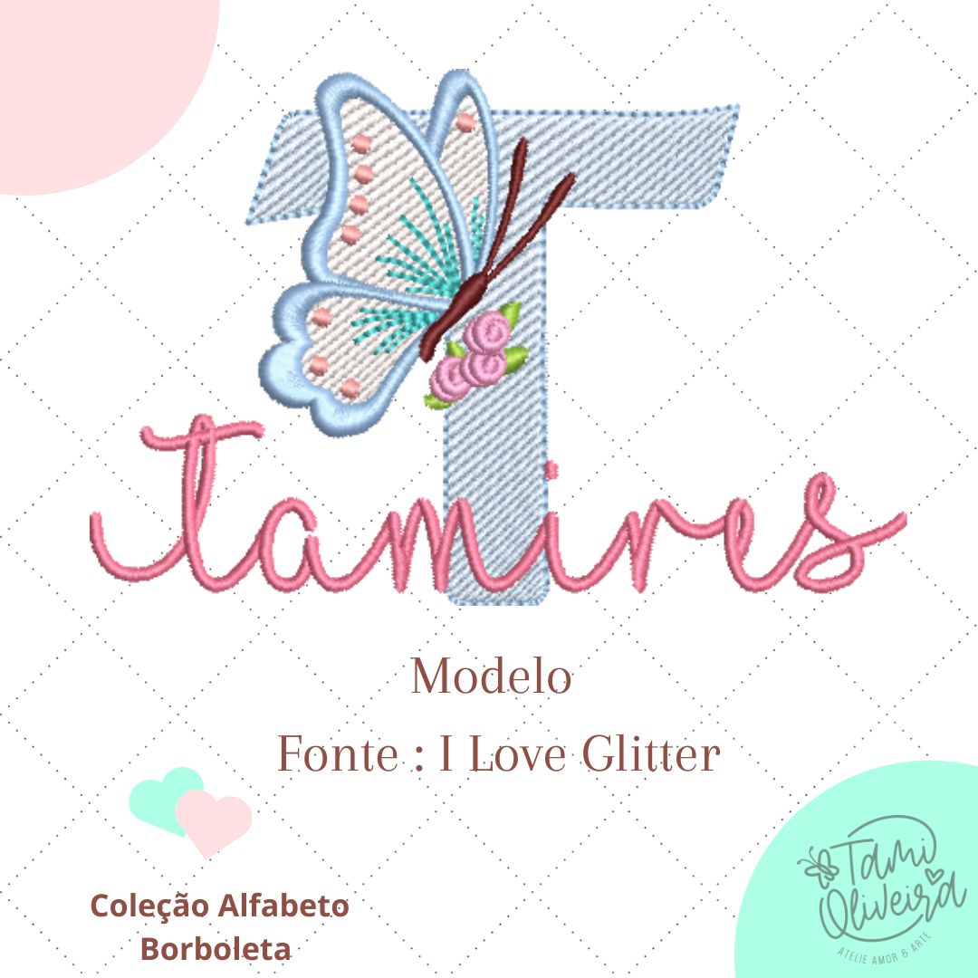 Matrizes de Bordado - Alfabeto Borboleta