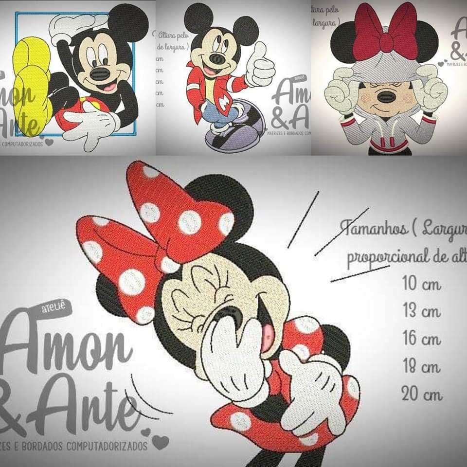 Matrizes de Bordado - Coleção Mickey e Minnie