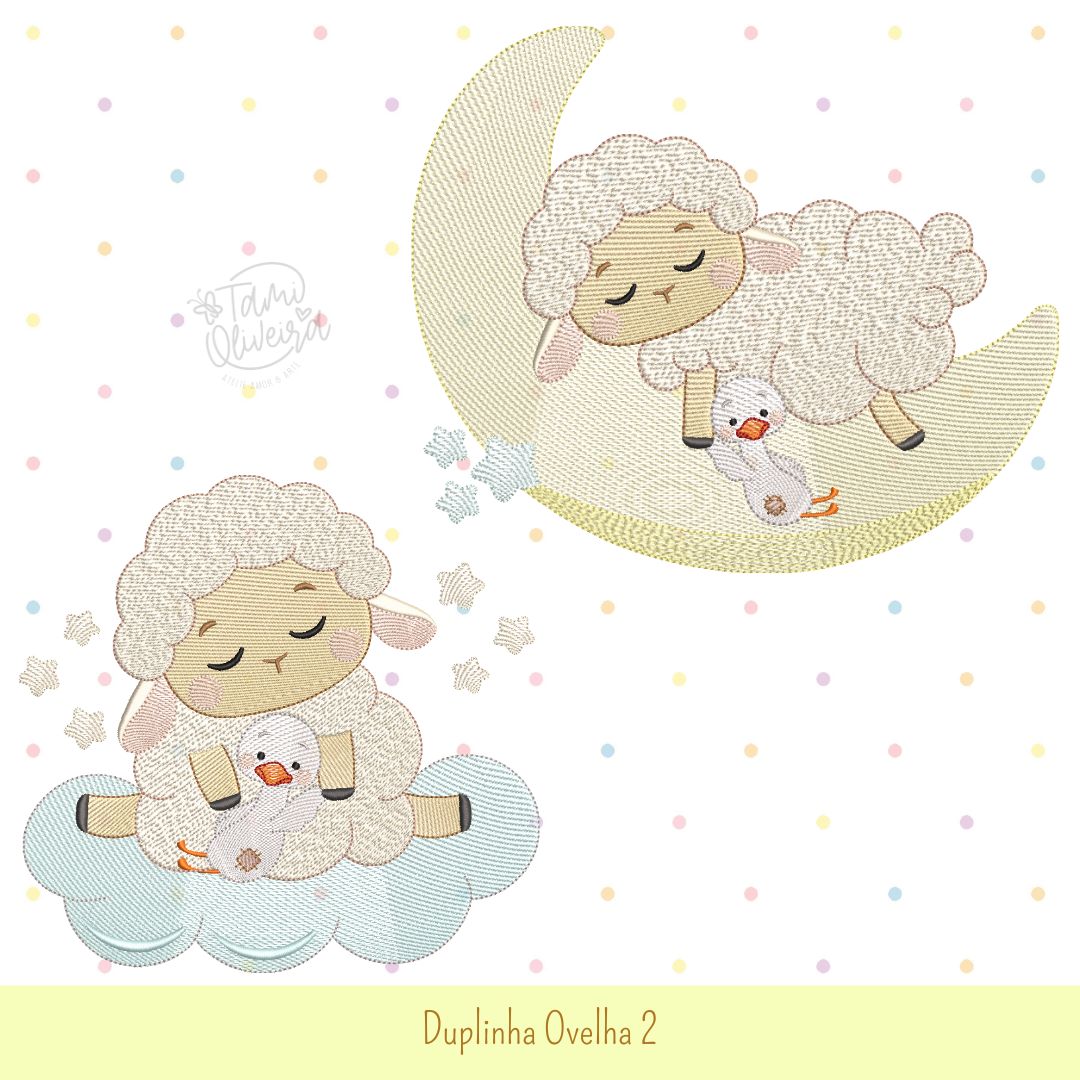 Matrizes de Bordado - Dupla Ovelhinha 2