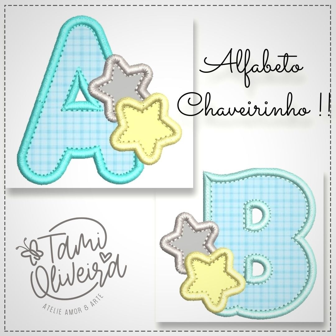 Matrizes de Bordado - Alfabeto Estrela