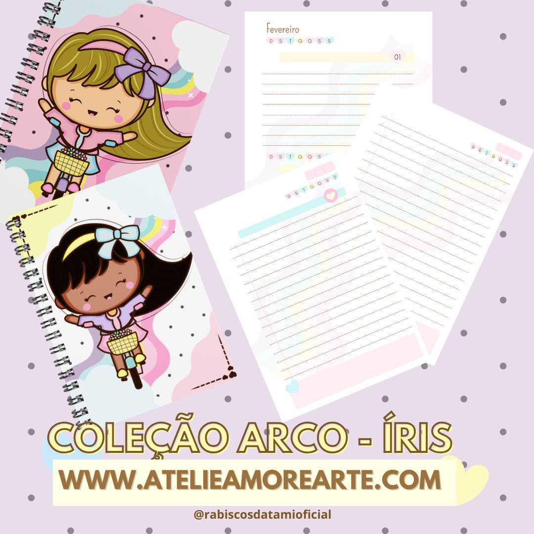 Kit Digital - Coleção Arco - Íris ( Encadernação )